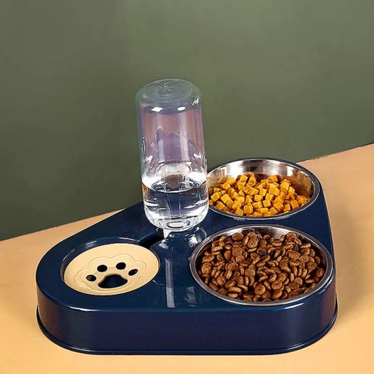 3 In1 Pet  Food Bowl with Automatic Drinking Feeder